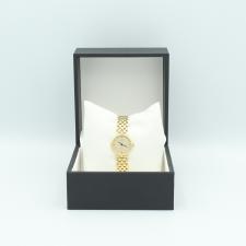 Ladies Omega DeVille 71606300 18 CT case with Gilt dial
