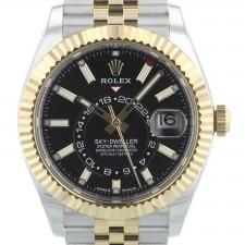 Gents Rolex Sky Dweller 336933 18ct Yellow Gold Stainless Steel case with Black dial