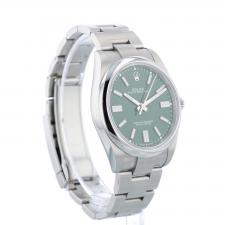 Gents Rolex Oyster Perpetual 41 124300 Stainless Steel case with Green dial