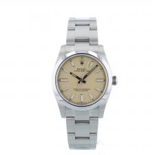 Gents Rolex Oyster Perpetual 34 124200 Steel case with Beige dial