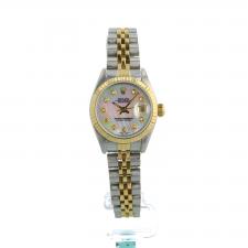 Ladies Rolex DateJust 69173 18ct Yellow Gold   Stainless Steel case with MOP Diamond dial