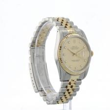 Gents Rolex Datejust 16233 18ct Yellow Gold Stainless Steel case with Gilt Diamond dial