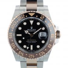 Gents Rolex GMT Master II 126711CHNR 18ct Rose Gold Stainless Steel case with Black dial