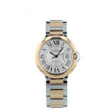 Ladies Cartier Ballon Bleu W2BB0033 18ct Rose Gold Stainless Steel case with Silver dial