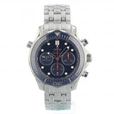 Gents Omega Seamaster Chrono 44 21230445003001 Steel case with Blue dial
