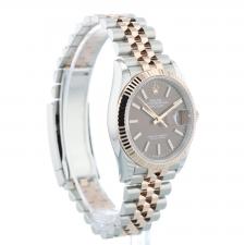 Gents Rolex DateJust 36 126231 18ct Rose Gold Stainless Steel case with Chocolate dial