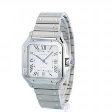 Gents Cartier Santos XL WSSA0018 Steel case with White dial