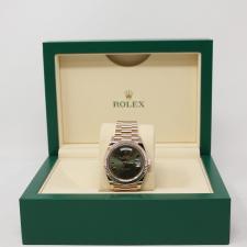 Gents Rolex Day Date 40 228235 18ct Rose Gold case with Green dial