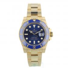 Gents Rolex Submariner Date 116618LB 18ct Yellow Gold case with Blue dial