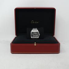 Gents Cartier Santos De Cartier WHSA0015 Steel case with Skeleton dial