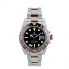 Gents Rolex GMT Master II 126711CHNR 18ct Rose Gold Stainless Steel case with Black dial