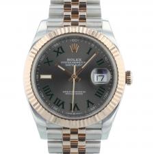 Gents Rolex Datejust 41 126331 18ct Rose Gold Stainless Steel case with Wimbledon dial