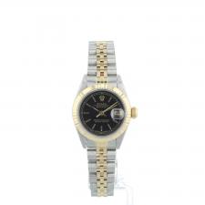 Ladies Rolex DateJust 69173 18ct Yellow Gold   Stainless Steel case with Black dial