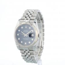 Gents Rolex Datejust 116234 Steel case with Blue Diamond Dial dial