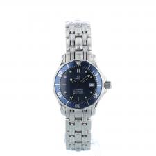 Ladies Omega Seamaster 258380 Steel case with Blue Wave dial