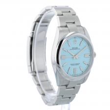 Gents Rolex Oyster Perpetual 41 124300 Steel case with Turquoise Blue dial