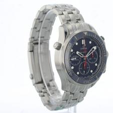 Gents Omega Seamaster Chrono 44 21230445003001 Steel case with Blue dial
