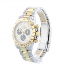 Gents Rolex Daytona 116523 18ct Yellow Gold Stainless Steel case with White Racing dial