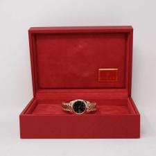 Ladies Rolex DateJust 179165 18ct Rose Gold case with Black dial