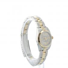 Ladies Rolex Oyster Perpetual 76183 18ct Yellow Gold   Stainless Steel case with Silver dial