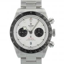 Gents Tudor Black Bay Chrono 79360N Stainless Steel case with white dial with black sub dial