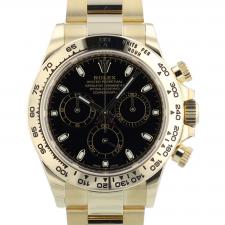 Gents Rolex Daytona 116508 18ct Yellow Gold case with Black dial
