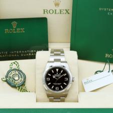 Gents Rolex Explorer 124270 Stainless Steel case with Black dial