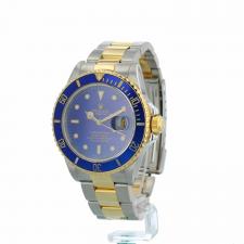 Gents Rolex Submariner Date 16803 18ct Yellow Gold   Stainless Steel case with Blue dial