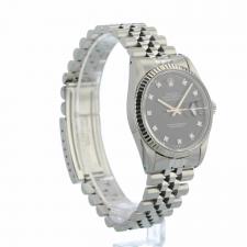 Gents Rolex Datejust 16234 Stainless Steel case with Black Diamond Set dial