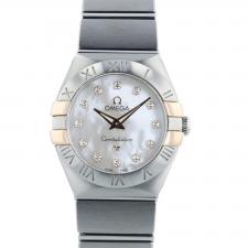Ladies Omega Constellation 12320246055005 18ct Rose Gold   Stainless Steel case with MOP Diamond dial