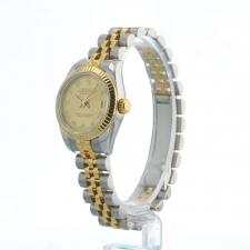 Ladies Rolex Datejust 179173 18ct Yellow Gold   Stainless Steel case with Champagne dial