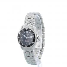 Ladies Omega Seamaster 21230286101001 Steel case with Black Wave dial