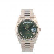 Gents Rolex Day Date 40 228235 18ct Rose Gold case with Olive dial