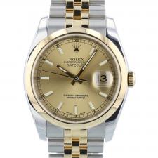 Gents Rolex DateJust 36 116203 18ct Yellow Gold   Stainless Steel case with Gilt dial