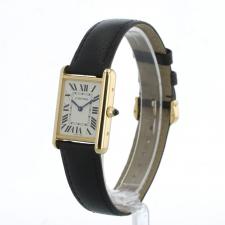 Gents Cartier Tank WGTA0067 18 CT case with Silver dial
