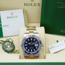 Gents Rolex Submariner Date 116613LB 18ct Yellow Gold Stainless Steel case with Blue dial