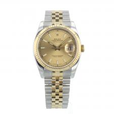 Gents Rolex Datejust 36 116233 18ct Yellow Gold   Stainless Steel case with Gilt dial