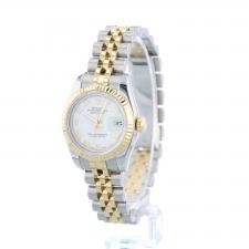 Ladies Rolex DateJust  179173 18ct Yellow Gold   Stainless Steel case with White dial