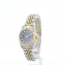 Ladies Rolex DateJust 69173 18ct Yellow Gold   Stainless Steel case with Blue Diamond dial