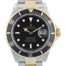 Gents Rolex Submariner Date 16613 18ct Yellow Gold   Stainless Steel case with Black dial
