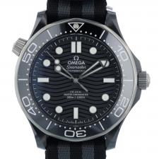 Gents Omega Seamaster 21092442001002 Steel Black Ceramic case with Black Wave dial