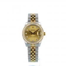 Ladies Rolex DateJust 31 178383 18ct Yellow Gold   Stainless Steel case with Gilt   Diamond dial