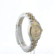 Ladies Rolex DateJust 69173 18ct Yellow Gold   Stainless Steel case with Champagne Jubilee Diamond dial
