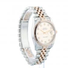 Gents Rolex DateJust 36 116231 18ct Rose Gold   Stainless Steel case with Pink Diamond Dial dial