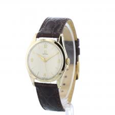 Gents Omega Dress 9 CT case with Silver dial
