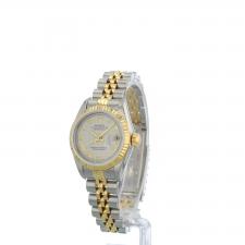 Ladies Rolex DateJust 69173 18ct Yellow Gold   Stainless Steel case with Cream Pyramid dial