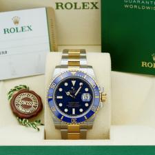 Gents Rolex Submariner Date 116613LB 18ct Yellow Gold Stainless Steel case with Blue dial