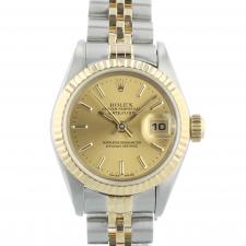 Ladies Rolex Datejust 69173 18ct Yellow Gold   Stainless Steel case with Gilt dial