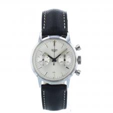 Gents Heuer Steel case with Silver dial