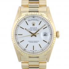 Gents Rolex Day Date 18238 18ct Yellow Gold case with White dial